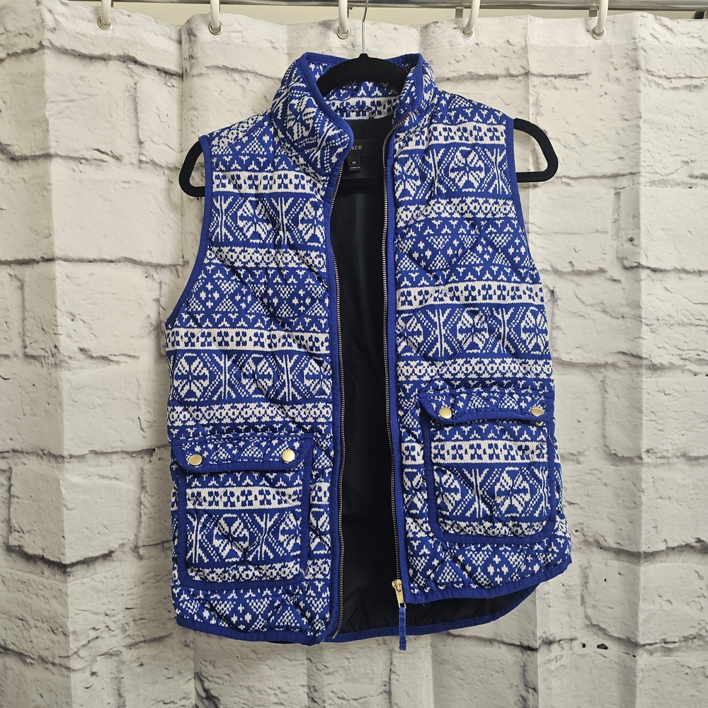 J.Crew EXCURSION VEST IN FAIR ISLE Size XS